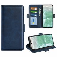 Oppo Reno 11F Hoesje - MobyDefend Luxe Wallet Book Case (Sluiting Zijkant) - Blauw