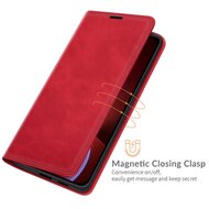 iPhone 13 Pro Hoesje - Luxe Wallet Bookcase (Magnetische Sluiting) - Rood