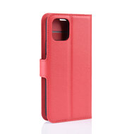 iPhone 11 Pro Hoesje - MobyDefend Kunstleren Wallet Book Case (Sluiting Voorkant) - Rood