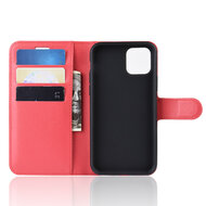 iPhone 11 Pro Hoesje - MobyDefend Kunstleren Wallet Book Case (Sluiting Voorkant) - Rood