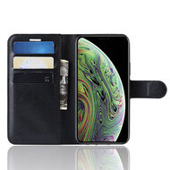 iPhone 11 Pro Hoesje - MobyDefend Kunstleren Wallet Book Case (Sluiting Voorkant) - Zwart