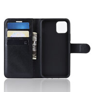 iPhone 11 Pro Hoesje - MobyDefend Kunstleren Wallet Book Case (Sluiting Voorkant) - Zwart