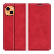 iPhone 13 Hoesje - Luxe Wallet Bookcase (Magnetische Sluiting) - Rood