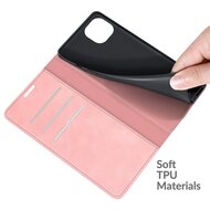 iPhone 13 Hoesje - Luxe Wallet Bookcase (Magnetische Sluiting) - Roze