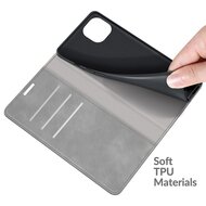 iPhone 13 Hoesje - Luxe Wallet Bookcase (Magnetische Sluiting) - Grijs