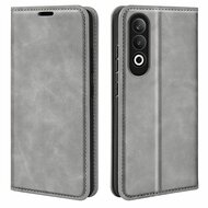 OnePlus Nord CE 4 Hoesje - Luxe Wallet Bookcase (Magnetische Sluiting) - Grijs