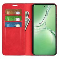 OnePlus Nord CE 4 Hoesje - Luxe Wallet Bookcase (Magnetische Sluiting) - Rood