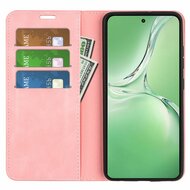 OnePlus Nord CE 4 Hoesje - Luxe Wallet Bookcase (Magnetische Sluiting) - Roze