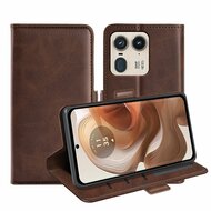 Motorola Edge 50 Ultra Hoesje - MobyDefend Luxe Wallet Book Case (Sluiting Zijkant) - Bruin