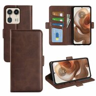 Motorola Edge 50 Ultra Hoesje - MobyDefend Luxe Wallet Book Case (Sluiting Zijkant) - Bruin