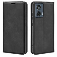 Motorola Edge 50 Fusion Hoesje - Luxe Wallet Bookcase (Magnetische Sluiting) - Zwart