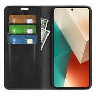 Motorola Edge 50 Fusion Hoesje - Luxe Wallet Bookcase (Magnetische Sluiting) - Zwart