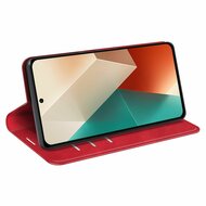 Motorola Edge 50 Fusion Hoesje - Luxe Wallet Bookcase (Magnetische Sluiting) - Rood