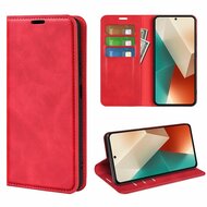 Motorola Edge 50 Fusion Hoesje - Luxe Wallet Bookcase (Magnetische Sluiting) - Rood