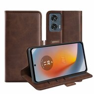 Motorola Edge 50 Fusion Hoesje - MobyDefend Luxe Wallet Book Case (Sluiting Zijkant) - Bruin