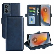 Motorola Edge 50 Fusion Hoesje - MobyDefend Luxe Wallet Book Case (Sluiting Zijkant) - Blauw