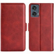 Motorola Edge 50 Fusion Hoesje - MobyDefend Luxe Wallet Book Case (Sluiting Zijkant) - Rood