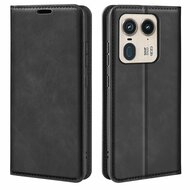 Motorola Edge 50 Ultra Hoesje - Luxe Wallet Bookcase (Magnetische Sluiting) - Zwart