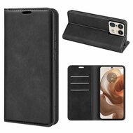 Motorola Edge 50 Ultra Hoesje - Luxe Wallet Bookcase (Magnetische Sluiting) - Zwart