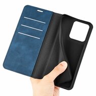 Motorola Edge 50 Ultra Hoesje - Luxe Wallet Bookcase (Magnetische Sluiting) - Blauw