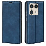 Motorola Edge 50 Ultra Hoesje - Luxe Wallet Bookcase (Magnetische Sluiting) - Blauw