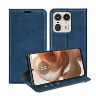 Motorola Edge 50 Ultra Hoesje - Luxe Wallet Bookcase (Magnetische Sluiting) - Blauw