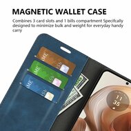 Motorola Edge 50 Ultra Hoesje - Luxe Wallet Bookcase (Magnetische Sluiting) - Grijs