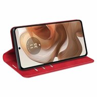 Motorola Edge 50 Ultra Hoesje - Luxe Wallet Bookcase (Magnetische Sluiting) - Rood