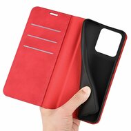 Motorola Edge 50 Ultra Hoesje - Luxe Wallet Bookcase (Magnetische Sluiting) - Rood