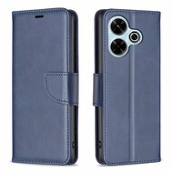 Xiaomi Redmi 13 4G Hoesje - MobyDefend Wallet Book Case Met Koord - Blauw