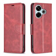 Xiaomi Redmi 13 4G Hoesje - MobyDefend Wallet Book Case Met Koord - Rood