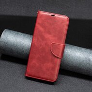 Xiaomi Redmi 13 4G Hoesje - MobyDefend Wallet Book Case Met Koord - Rood