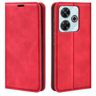 Xiaomi Redmi 13 4G Hoesje - Luxe Wallet Bookcase (Magnetische Sluiting) - Rood