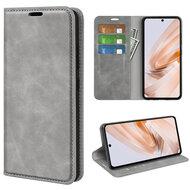 Xiaomi Redmi 13 4G Hoesje - Luxe Wallet Bookcase (Magnetische Sluiting) - Grijs