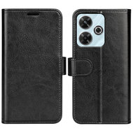 Xiaomi Redmi 13 4G Hoesje - MobyDefend Wallet Book Case (Sluiting Achterkant) - Zwart