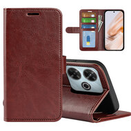 Xiaomi Redmi 13 4G Hoesje - MobyDefend Wallet Book Case (Sluiting Achterkant) - Bruin