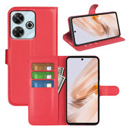 Xiaomi Redmi 13 4G Hoesje - MobyDefend Kunstleren Wallet Book Case (Sluiting Voorkant) - Rood