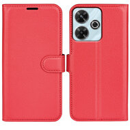 Xiaomi Redmi 13 4G Hoesje - MobyDefend Kunstleren Wallet Book Case (Sluiting Voorkant) - Rood