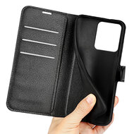 Xiaomi Redmi 13 4G Hoesje - MobyDefend Kunstleren Wallet Book Case (Sluiting Voorkant) - Zwart