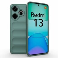 Xiaomi Redmi 13 4G Hoesje - MobyDefend TPU Gripcase - Groen