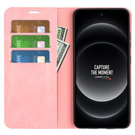 Xiaomi 14 Ultra Hoesje - Luxe Wallet Bookcase (Magnetische Sluiting) - Roze