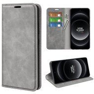 Xiaomi 14 Ultra Hoesje - Luxe Wallet Bookcase (Magnetische Sluiting) - Grijs