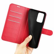 Motorola Edge 50 Fusion Hoesje - MobyDefend Kunstleren Wallet Book Case (Sluiting Voorkant) - Rood