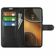 Motorola Edge 50 Ultra Hoesje - MobyDefend Kunstleren Wallet Book Case (Sluiting Voorkant) - Zwart