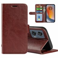 Motorola Edge 50 Fusion Hoesje - MobyDefend Wallet Book Case (Sluiting Achterkant) - Bruin