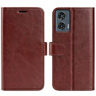 Motorola Edge 50 Fusion Hoesje - MobyDefend Wallet Book Case (Sluiting Achterkant) - Bruin