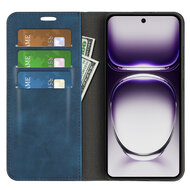 Oppo Reno12 Pro Hoesje - Luxe Wallet Bookcase (Magnetische Sluiting) - Blauw