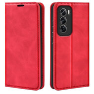 Oppo Reno12 Hoesje - Luxe Wallet Bookcase (Magnetische Sluiting) - Rood