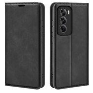 Oppo Reno12 Hoesje - Luxe Wallet Bookcase (Magnetische Sluiting) - Zwart