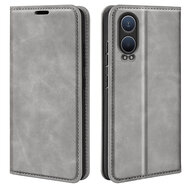 OnePlus Nord CE 4 Lite Hoesje - Luxe Wallet Bookcase (Magnetische Sluiting) - Grijs